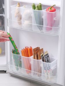 Refrigerator Side Door Dedicated Storage Box Organize Fantastic Food and Vegetable Classification Kitchen Space-Saving Multifunctional Storage Box