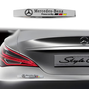 Brabus Fender สติกเกอร์ตราติดรถสง่างามสีฟ้าประสิทธิภาพสูงบังโคลนตกแต่งตัวอักษรนูนแปะท้ายรถสำหรับ Mercedes Benz