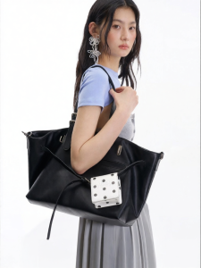 JANDRESS | Original Black Modern Tote Bag For Commuting Large Capacity Crossbody
