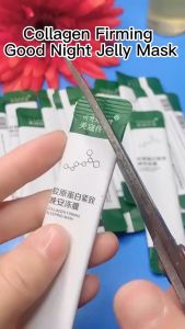 【20 Buah/Bungkus】Collagen Kolagen Jelly Sleeping Mask Firming Masker Anti Penuaan Anti Kerut Pemutih Pelembab Otot Lifting Peregangan Melengkapi Kolagen Bebas Cuci Masker Malam Yang Baik