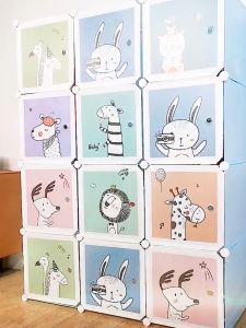 Children Wardrobe Bedroom home baby storage cabinet Wardrobe kanak kanak cartoon thickened childrens wardrobe兒童衣櫃