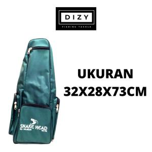 Tas Pancing Ransel Premium Best Quality Bahan Tebal Muat Banyak Snake Head Hijau Army 38x28x73cm
