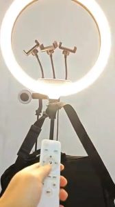 KATAT Dimmable LED Studio Camera and Selfie Ring Light 15/20/35/45CM Phone Video Light Lampwith Stand Phone Holder Bag