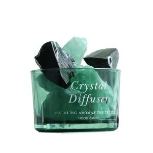 Home Office Indoor Green Crystal Stone Essential Oil Diffuser Aromatic Decorations Long Lasting High End Room Fragrance