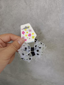 Cute Baby Hair Ties Silk Mini Bow Knot Polka Dot Headbands Childrens Hair Accessories Korean Style Fresh out Fashion Jewelry