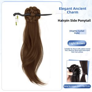 TIANZHEN | Side Bun Styling Ponytail Braid Wig Synthetic Hair