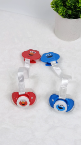Sesame Beginnings Baby Pacifier With Cover Clip & Strap BPA-Safe Infant Soother Dummy For Babies