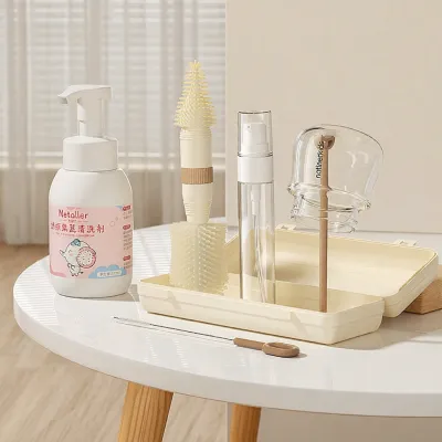 natinerkids | Bộ Dụng Cụ Rửa Bình Sữa Cho Bé Đem Đi Du Lịch