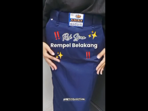 AMRYCOLLECTION Rok Span Belah Belakang Biru Navy Rok Panjang Pas Body Seragam Sekolah MURAH