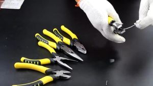 3 cái Bộ công cụ kìm hạng nặng 8 inch Bộ công cụ kìm mũi dài Bộ công cụ kìm hạng nặng Vise (kéo dây 8 inch + kìm mũi nhọn 8 inch + kìm hàm chéo 6 inch)