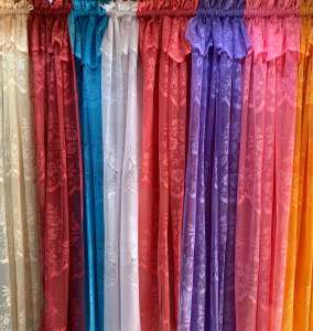 Single Lace Curtain Scallop Design 60x75 Inches - Wellbest Curtain