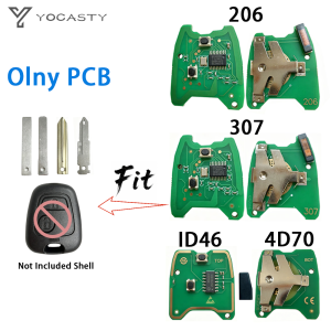 4D70 / ID46 Chip 433Mhz Smart Key Circuit Board For Citroen C1 C2 C3 C4 For Toyota Ayg For Peugeot 106 107 206 306 307 407 PCB
