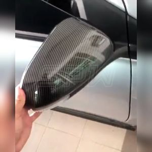 Perodua Myvi 2018-2025 / New Axia Facelift 2023-2025 Side Mirror Cover Carbon Fiber CF Look Paint ABS Exterior Material 2018 2019 2020 2021 2022 2023 2024 2025