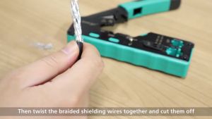 RJ45 Crimp Tool Pass Through Crimper Cutter Modular Connector Ethernet Cable Crimper CAT7/CAT6/CAT5