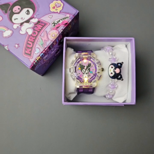 GIFT SET - Jam tangan anak perempuan analog gratis gelang