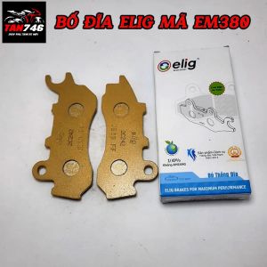 Má phanh. Bố thắng đĩa trước ELIG mã EM380 lắp cho xe PCX 150 đời 2018 trở lên