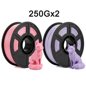 Sợi Nhựa PLA 3D Printer Filament Màu Hồng Và Tím Nhạt Đường Kính 1.75mm Đóng Gói Chân Không 250g X 2 Cuộn Dùng Cho In 3D