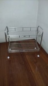 ชั้นวาง ชั้นวางของ ชั้นวางสแตนเลสแท้ 304 ชั้นวางจาน 304 ที่วางจาน ที่คว่ำจาน สแตนเลสแท้ 304 แบบ 2 ชั้น ชั้นวางสแตนเลส แข็งแรง สวยงามทนทาน ขนาด ย.84xก.40xส.75.5cm.