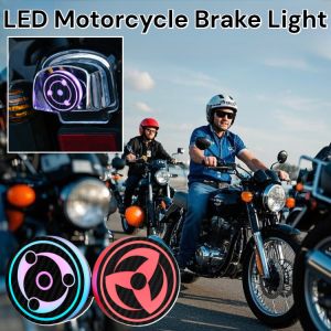 Flashing LED Sharingan Rotating Motorcycle Brake Light LED Motorcycle Brake Light Flashing Tail Eye Warning Lamp