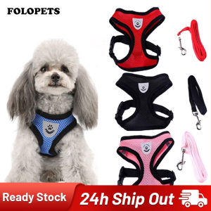FOLOPETS Pet Leash Dog Harness Leash Mesh Collar Leash Strap Complete Set Pet Adjustable Leash Belt Traction Rope