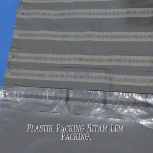 PLASTIK PACKING HITAM 100pcs 30 X 40cm + LEM PEKING PAKING SERBA GUNA EKONOMIS