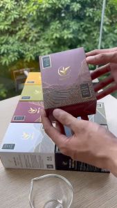 Trà Phổ Nhĩ Gác Bếp Thiện Tài Trà Shan Tuyết Cổ Thụ Hà Giang 1 tôm 2 lá Hộp 60gram Hảo Hạng Biếu Tặng