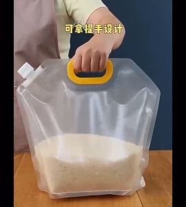 Pouch Penyimpanan Makanan Kantong Air Lipat Portable Jerigen Lipat Water Bag Bumbu Beras Kantong Segel Penyimpanan