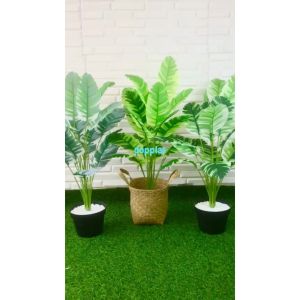 Pohon Artificial Daun Musa Florida X18 Semi Latex Cover Pot Purun Handle Pohon Plastik Dekorasi Rumah Dekorasi Ruangan