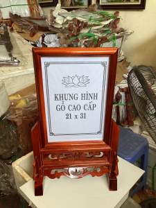 Khung ảnh thờ gỗ hương 20x30 lòng khung