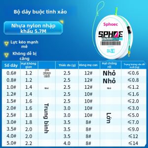 XIAOFENGXIAN | Bộ Dây Câu Cá Bền Không Kết Sợi Gốc