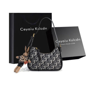 Fashionable Womens Single Shoulder Slant Cross Bag Old Flower French Bread Underarm Bag High-End Sensation CEYAIU KSLCDN