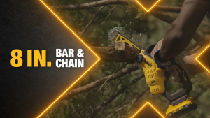 DEWALT 18V XR DCMPS520N Brushless Cordless 200mm (8″) Compact Pruning Chainsaw Gergaji Kayu Bateri