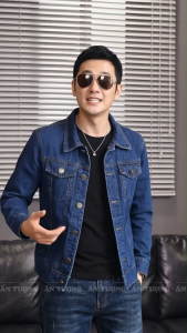 Áo khoác JEANS nam nữ mẫu basic AJ001 kiểu áo bò vải Denim dày mềm mại thấm hút chống tia UV