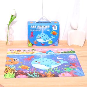 TRANH XẾP HÌNH BẢN TO NHIỀU CHỦ ĐỀ 24/48/60 MẢNH CHO BÉ TỪ 2 TUỔI TẬP LÀM QUEN (Hộp túi xách)