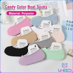 Need. Breathable Non-Slip Boat Socks Candy Color Magic Invisible Socks For Women