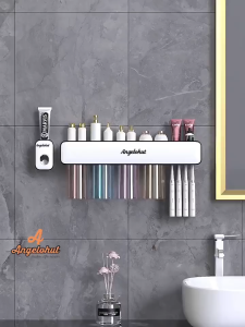 Angelohut S3400X Modern Tempat Sikat Gigi dengan Laci & Gelas Transparan