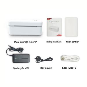 Máy In Nhãn Nhiệt Cầm Tay Marklife X4 4x6 In Gói Thư Bluetooth Nhận Dạng Nhãn Tự Động Không Dây Hai Mặt