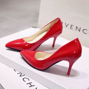 Ladies Large Size Red Sole High Heels Slim Heel Pointed Toe Wedding Photoshoot Waterproof Platform White Black Head Cover Elegant