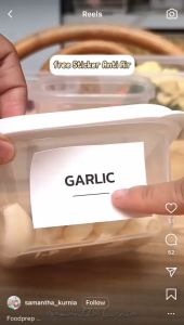 Fridge Kulkas Organizer  Wadah Makanan - Frozen Food Container Putih Aesthetic