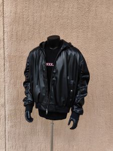 GAHO.Z | Áo Da Biker Dầu Sáp Cao Cấp Có Mũ và Tay Curved