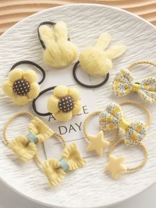 Adorable Princess Butterfly Knot Hair Ties for Babies Non-Damaging Fabric Hair Bands Childrens Hair Accessories Fresh Style
