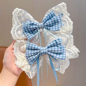 DUBAO | Lace Bow and Layered Streamer Girls Hair Clip
