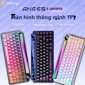 Bàn Phím Chơi Game Cơ Học Không Dây RGB LEOBOG AMG65 Bố Cục 60% Kết Nối Bluetooth 2.4G Có Dây Hot-swap Không Tiếp Xúc 68 Phím