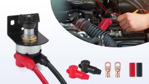 CNSPEED 12-48V DC 200A Battery Disconnect Switch with Side Post Mounting Bracket For Car Marine Boat RV Camper Cut Off Switch