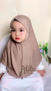 DUNIAKIDS - Jilbab Bergo Anak 1-4 Tahun / Kerudung Bergo MALAYSIA / Hijab Anak Bayi / Jilbab Bayi