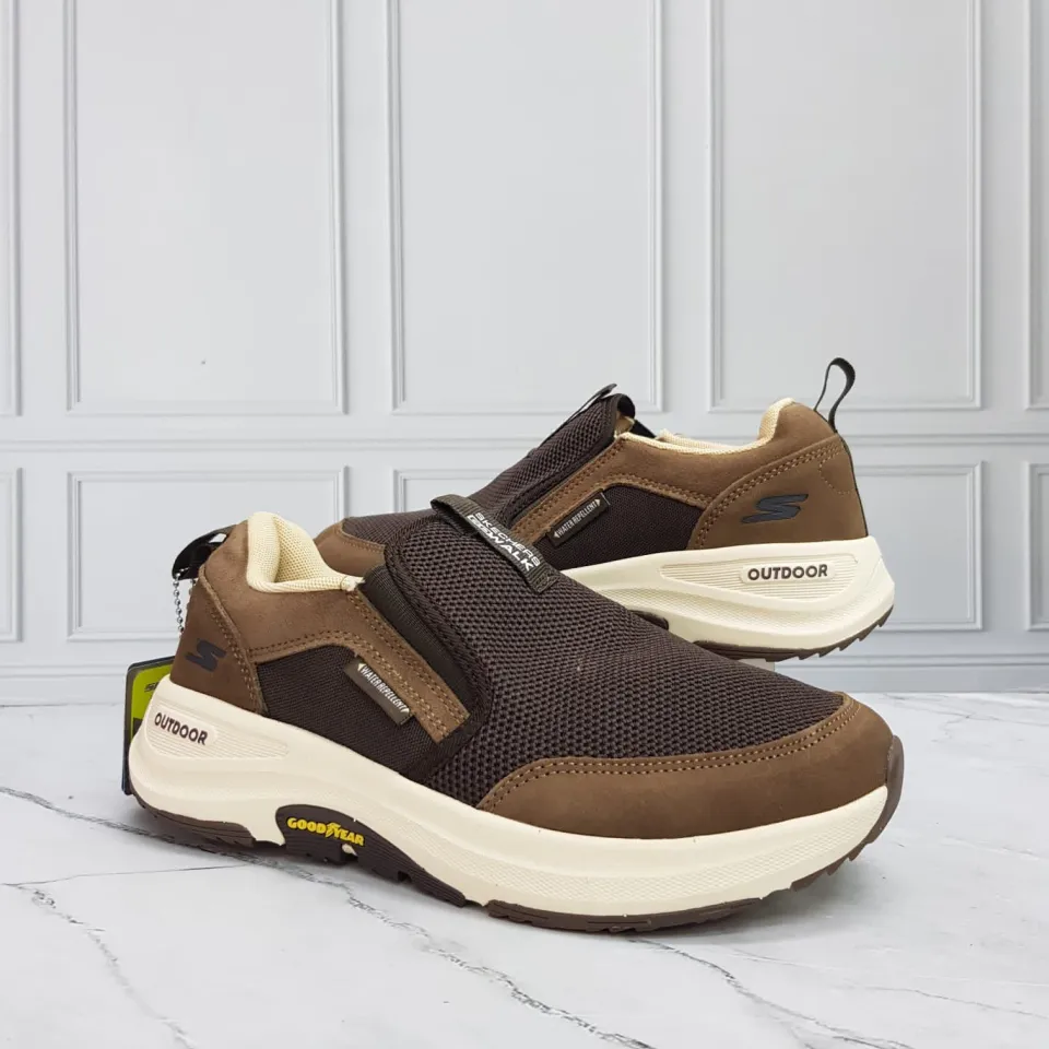 SKECHERS GO WALK OUTDOOR MEN'S WALKING SHOES BLACK BROWN