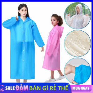 Áo Đi Mưa Kín Người Trong Suốt Chống Thấm Chất Liệu Dai Và Bền Bỉ - Áo Mưa 1 Người Cho Người Lớn Và Trẻ Em - Áo Mưa Đi Xe Máy Phong Cách Thời Trang Tiện Dụng