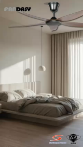 FANDASY (140cm/56") DC Motor Ceiling Fan Kipas Siling 5 ABS Blades Bilah Chartonnay Series New Remote Control