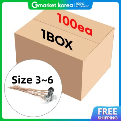 Smokeless Candle Wicks Sizes 3-6 100 Count 1 Box for Making Scented Candle Wax