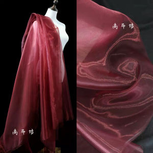 Vải Lưới Pha Lê Màu Rượu Vang Tím Sâu Có Độ Trong Suốt Cao Cho Trang Phục Cưới Vải Trang Trí Cho Lễ Cưới Vải Ogeen